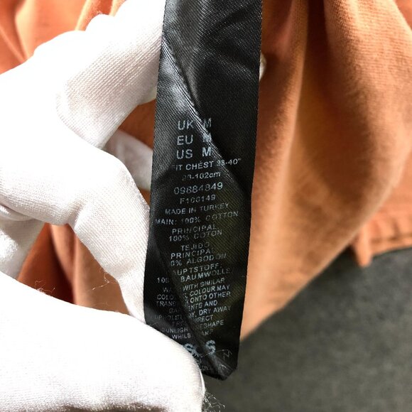 ASOS Oversized T Shirt Mens M Short Sleeve Crewneck Orange Clay Peach Cotton - Picture 6 of 8